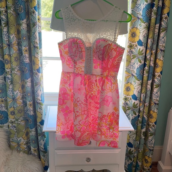 lily Pulitzer pink and orange dress - Picture 1 of 4